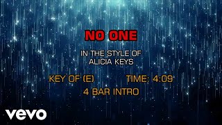 Alicia Keys  No One Karaoke [upl. by Nnahgiel]