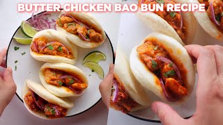 Easy Butter Chicken Bao Bun Recipe [upl. by Etnauj]