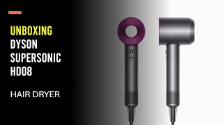 UNBOXING Dyson Supersonic Hair Dryer HD08 [upl. by Trebloc]