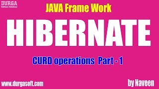 Hibernate tutorial  CURD Operations Part  1 by Naveen [upl. by Adnilemreh]