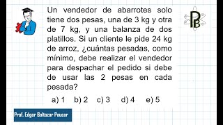 PESADAS Y BALANZAS ‐ Razonamiento Matemático [upl. by Kathlene]