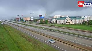 32820 Jonesboro AR tornado screen captured by me from ARDOTs Traffic Camera  Longer Version [upl. by Rist972]