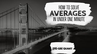 How to Solve Arithmetic Mean Average In Under One Minute GRE  Averages Made Easy GRE [upl. by Leeban586]