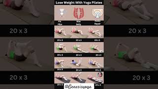 yoga pilates at home weight lose shortvideo homeworkout losebellyfat [upl. by Gonzales]