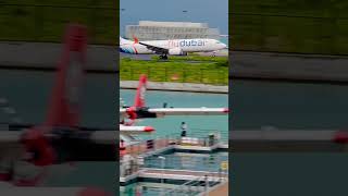 ✈️🌴 Flydubai Flight Landing in Maldives  A Smooth Arrival to Paradise [upl. by Woodward]