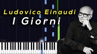 Ludovico Einaudi  I Giorni Synthesia Piano Tutorial [upl. by Herrick413]