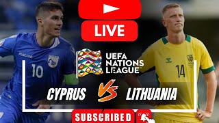 UEFA nations league cyprus vs lithuania live football match [upl. by Tihom388]