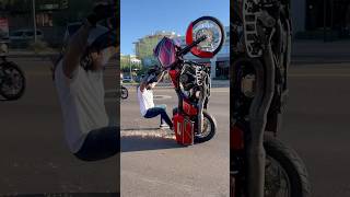 Change baggerwheelies harleydavidson roadglide motorcycle stunts how scrape ride [upl. by Onateag]