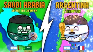 Countryballs Argentinas games in the 2022 World Cup  Countryballs Animation [upl. by Eldnar90]