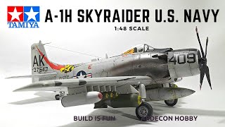 Tamiya Douglas A1H Skyraider US NAVY model kit building tips [upl. by Lsiel]