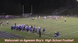 Wahconah vs Agawam Boys High School Football [upl. by Ynomrah]