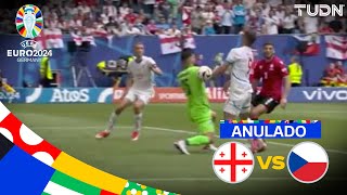 ¡POLÉMICA ¡GOL ANULADO para Hložek Georgia 00 Chequia  UEFA EURO 2024  J2  TUDN [upl. by Aicirtak685]