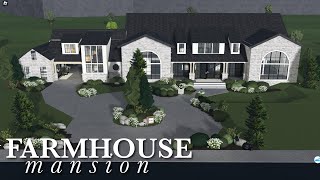 Giant Farmhouse Mansion Bloxburg Speedbuild [upl. by Artemla]