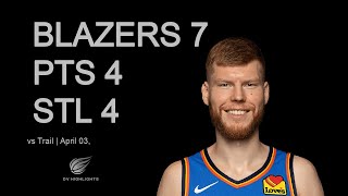 Davis Bertans vs Trail Blazers 7 pts 4 stl 4 ast  April 03 2024 [upl. by Philipa]