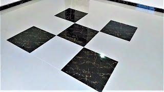 Amazing Techniques  Modern Bedroom Floor Tiles Design  60x60cm Installation process [upl. by Sivek]