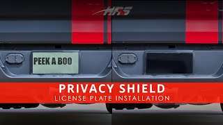 HRS  Privacy Sheild License Plate Cover [upl. by Natty]