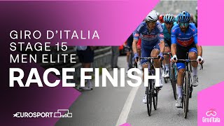 A SAVAGE STAGE  Giro DItalia Stage 15 Race Finish  Eurosport Cycling [upl. by Mose]