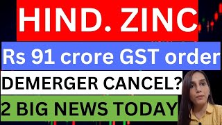 Hindustan zinc demerger cancel Hindustan zinc 2 big news today  Hindustan zinc share price target [upl. by Anuahsal55]