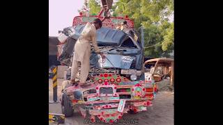 Accidentally Damaged Heavy Truck Urgent Repair amp Restoration in Pakistan [upl. by Enieledam]