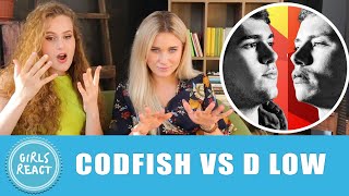 Girls React  CODFISH vs D LOW Grand Beatbox SHOWCASE Battle 2018 FINAL Reaction [upl. by Hamon]