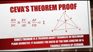 Cevas Theorem Proof Hindi  Kamaldheeriya [upl. by Eissirk]