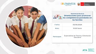 Asistencia técnica Orientaciones para promover las competencias parentales en las familias [upl. by Noynek759]