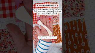 ❌ don’t make this mistake ❌ use a hera marker for quilts quilty bags for marking quilting [upl. by Mathia681]