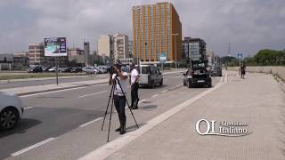 Bari telelaser sul lungomare Pizzicato turista romano quotMulta a 60 alloraquot [upl. by Tuesday336]