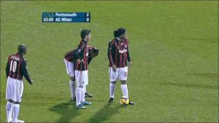 Ronaldinhos Perfect Freekick Goal  PortsmouthAC Milan [upl. by Yve]