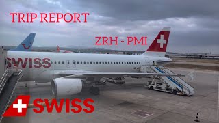 TRIP REPORT  SWISS  A320  Zürich  Palma  Economy Class [upl. by Annoyt985]