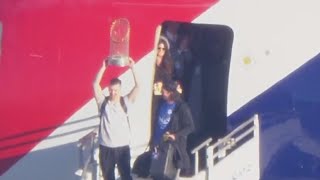 Dodgers arrive back in LA after winning the World Series [upl. by Hindorff]