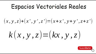 Espacios Vectoriales [upl. by Arihsak]