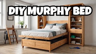 DIY Horizontal Murphy Bed Projects  Maximizing Space and Comfort [upl. by Marmaduke449]