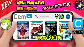 💥New Cemu V16 Emulator For Android  Full Setup and🤯Best Settings [upl. by Inalem171]