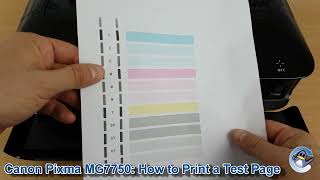 Canon Pixma MG7750 How to Print a Nozzle Check Test Page [upl. by Palmira]