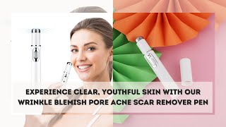 Wrinkle Blemish Pore Acne Scar Remover Pen  Blue Light Skin Renew Photon Pen [upl. by Oderfigis]