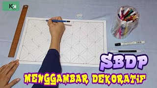 cara membuat gambar dekoratif motif kawung dengan mudah dan cepat [upl. by Nilekcaj446]