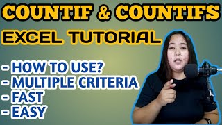 How to Use Countif and Countifs Function in Excel Fast and Easy for Multiple Criteria Excel Tutorial [upl. by Izmar]