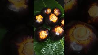 Steamed Ripe Palm Fruit👌reels farm reel fruit unique sweet greenscreen trending trend [upl. by Hacker]