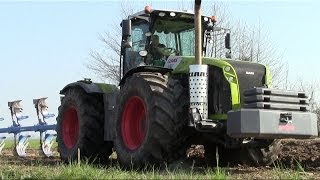 XERION 5000  SOUND  Lemken VariOpal 9  Italian Ploughing 2014 [upl. by Sair]