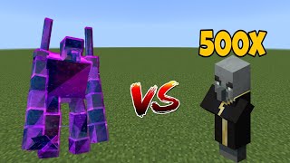 galaxy golem vs 500x Evoker  Minecraft mobs battle [upl. by Esilanna817]