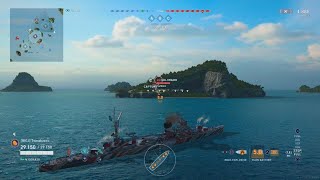 World of Warships Legends Gokase new IJN Cruiser 3k base xp [upl. by Drawde327]