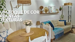 RENOVANDO A DECORAÇÃO DA SALA SEM GASTAR NADA IDEIAS SIMPLES PARA DECORAR USANDO PLANTAS E TEXTURAS [upl. by Aroled]