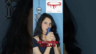 DIY Blood Dripping Necklace  craftedbynaina craftedbynaina halloween shorts yt necklace [upl. by Jenica]