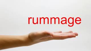 How to Pronounce rummage  American English [upl. by Rtoip]