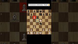 PONZIANI OPENING TRAP 🤯 chess chesstipsandtricks chesstrapsforbeginners chesstrapschesstiktok [upl. by Thorsten108]