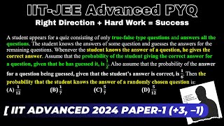 Bayes Theorem Based IIT Advanced Question  Probability Class 11  Probability examples JEE Adv PYQ [upl. by Oeak]