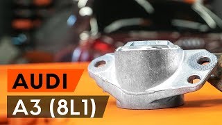 Comment remplacer coupelle damortisseur AUDI A3 1 8L1 TUTORIEL AUTODOC [upl. by Enihpets]