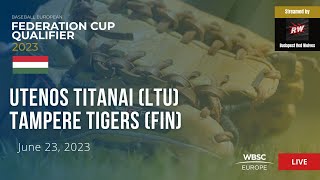 9 Baseball European Federation Cup Qualifier HUN Utenos Titanai LTU VS Tampere Tigers FIN [upl. by Chong]