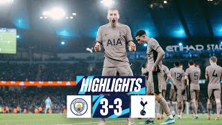 MAN CITY 33 TOTTENHAM HOTSPUR  PREMIER LEAGUE HIGHLIGHTS  INCREDIBLE LATE DRAMA AT THE ETIHAD [upl. by Ecyak]